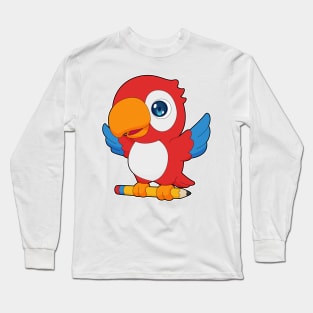 Parrot Pupil Pencil School Long Sleeve T-Shirt